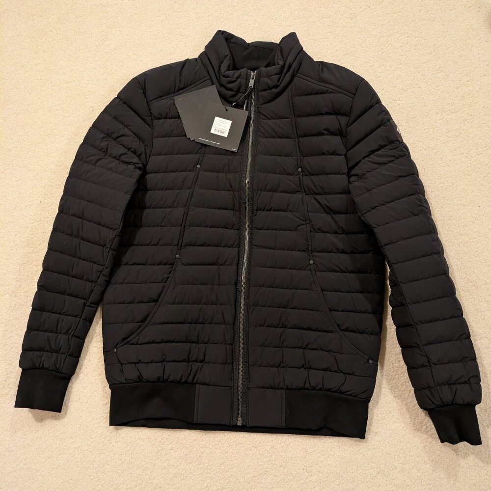 Moose Knuckles Keap Down Bomber Jacket in Black, Large